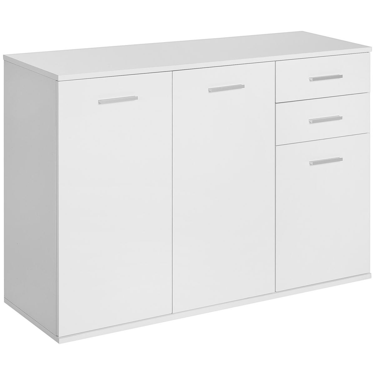 SIDEBOARD DE-11259 2 Schubladen Weiß - Weiß, Holzwerkstoff (106/76/35cm) - ComfortXL