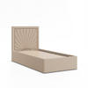 POLSTERBETT MIT KOPFTEIL 90x200 mit Bettkasten VASTO, Beige - Beige, Textil (90/200cm) - Mebligo