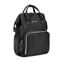 WICKELTASCHE Siena schwarz grau Wickelunterlage, Thermo-Flaschenfächer, wasserabweisende Tasche - Schwarz, Textil (21/42/27cm) - Kikka boo