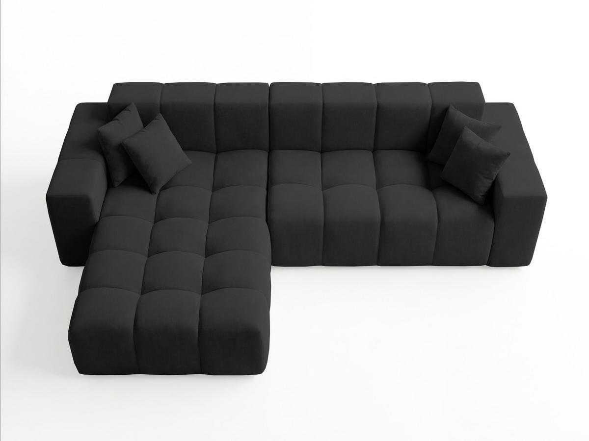 ECKSOFA Loopo Schwarz Links - Schwarz, Holz/Textil (265/180cm) - Graingold