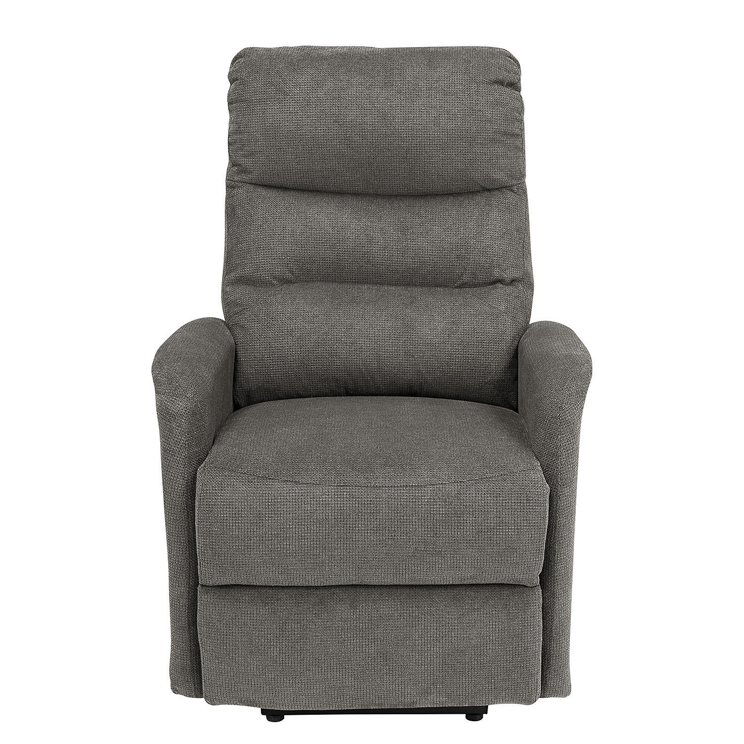 FERNSEHSESSEL mit Aufstehhilfe - Microfaser / Metall - Grau / Schwarz - Grau, Textil/Metall (74/109/84cm) - home24