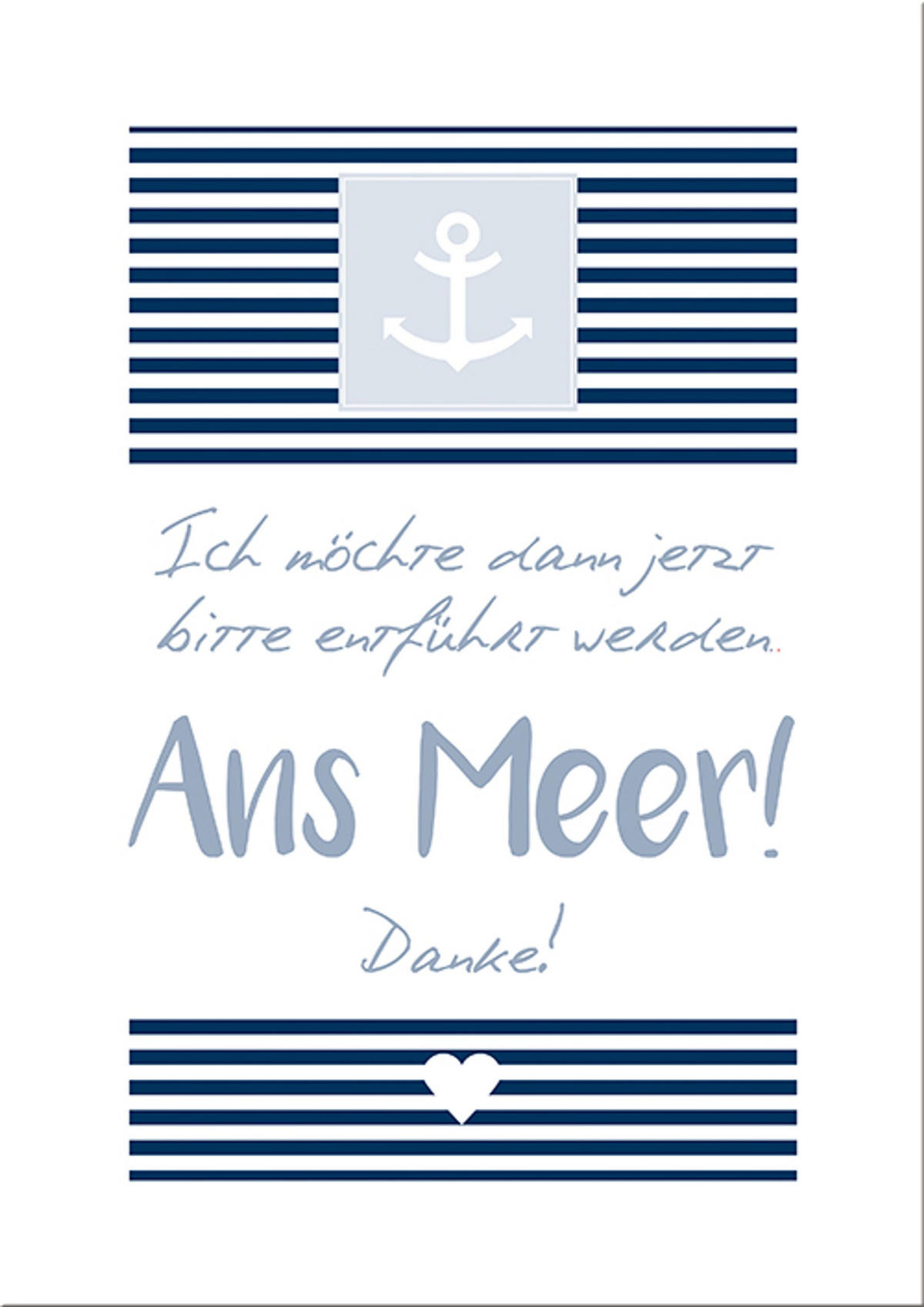 POSTER DIN A4 21x29,7 cm Meer Spruch maritim - Blau, Papier (21/29.7/2cm) - artissimo