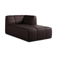 SOFAELEMENT Rechts Kunstleder Violett - Pflaume/Schwarz, Holzwerkstoff/Kunststoff (101/77/175cm) - Makamii
