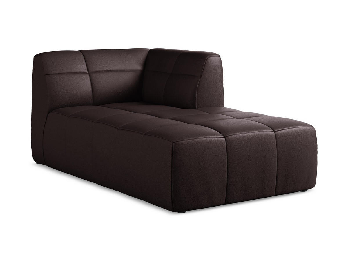 SOFAELEMENT Rechts Kunstleder Violett - Pflaume/Schwarz, Holzwerkstoff/Kunststoff (101/77/175cm) - Makamii