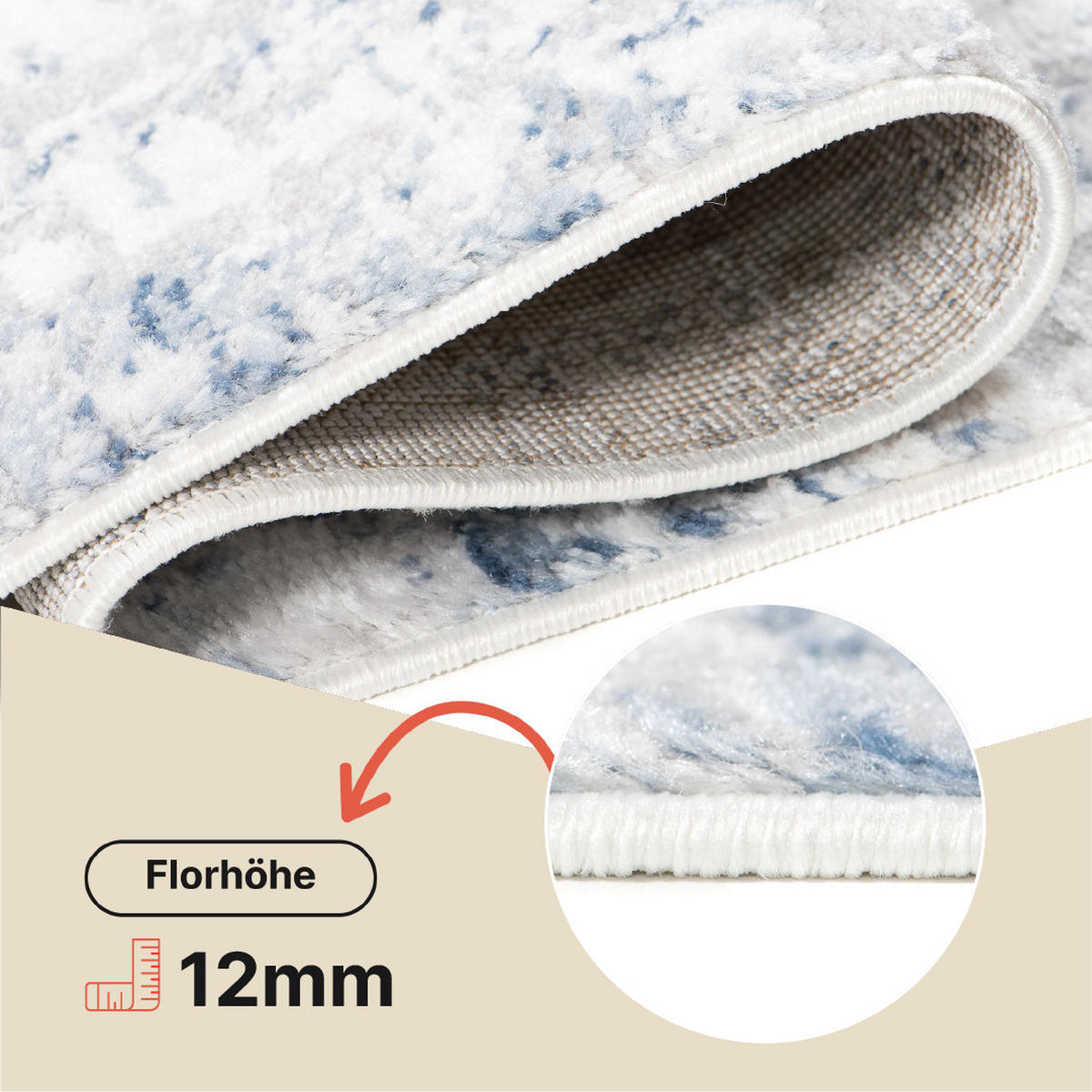 TEPPICH SKY Grau 120/180 cm - Grau, Kunststoff (120/180cm) - Tapiso