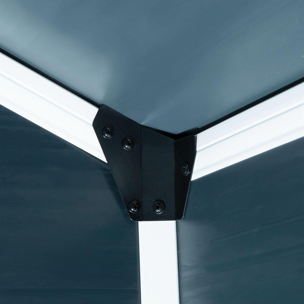 GERÄTEHAUS Kunststoff Pultdach Grau 134 x 104 x 204 cm - Grau, Kunststoff (104/204/134cm) - ComfortXL