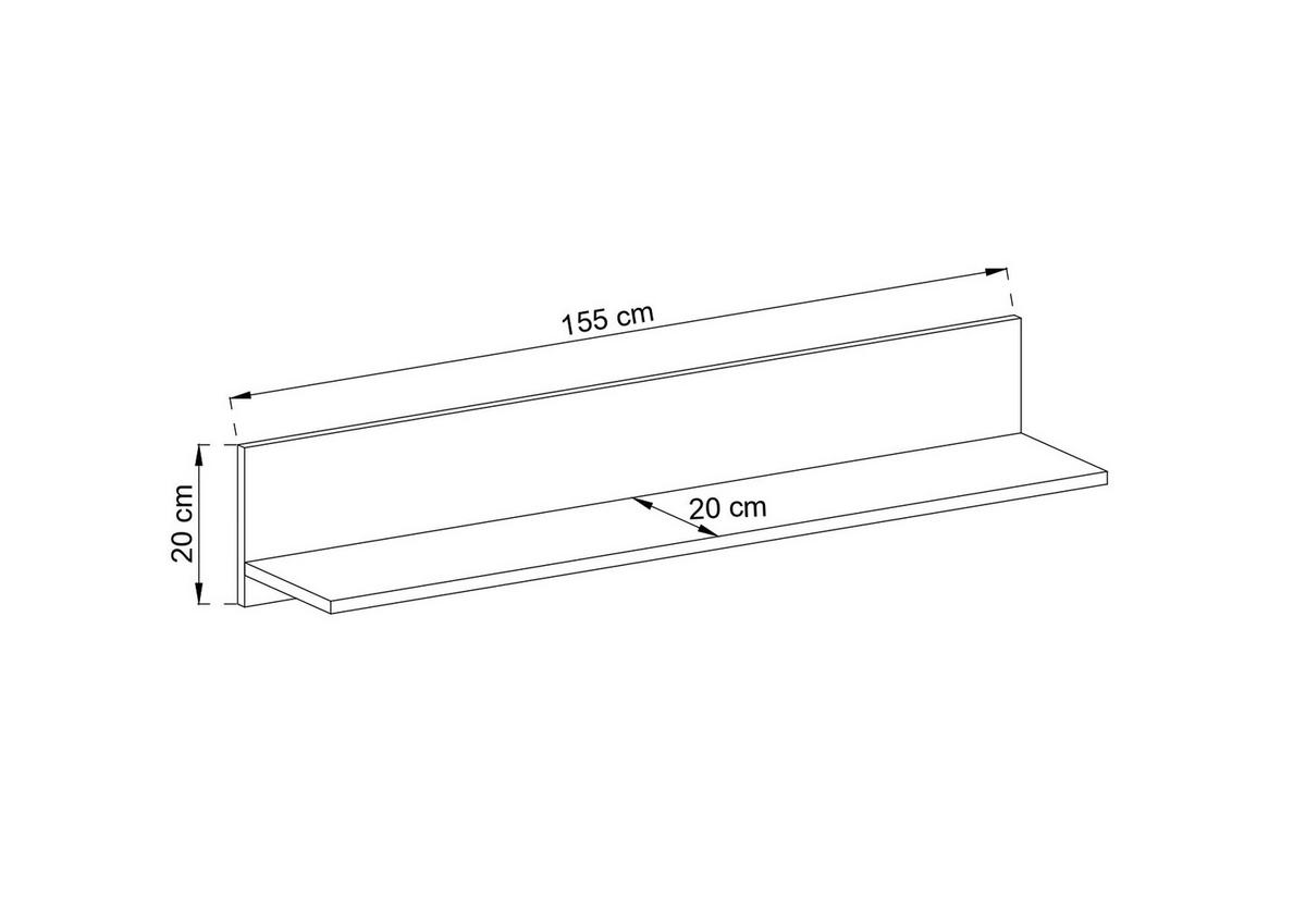 WOHNZIMMER Set 2-tlg. – SRTV155 – Sky – Eichefarben - Eichefarben, Holzwerkstoff (155/50/47cm) - hi-markt