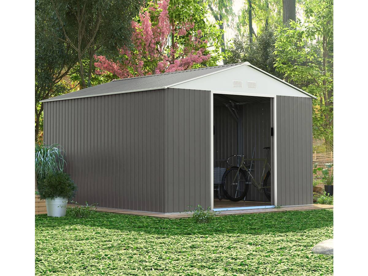 METALL-GARTENHAUS dallas Taupe - Taupe, Metall (446/210/340cm) - Habitat Garten