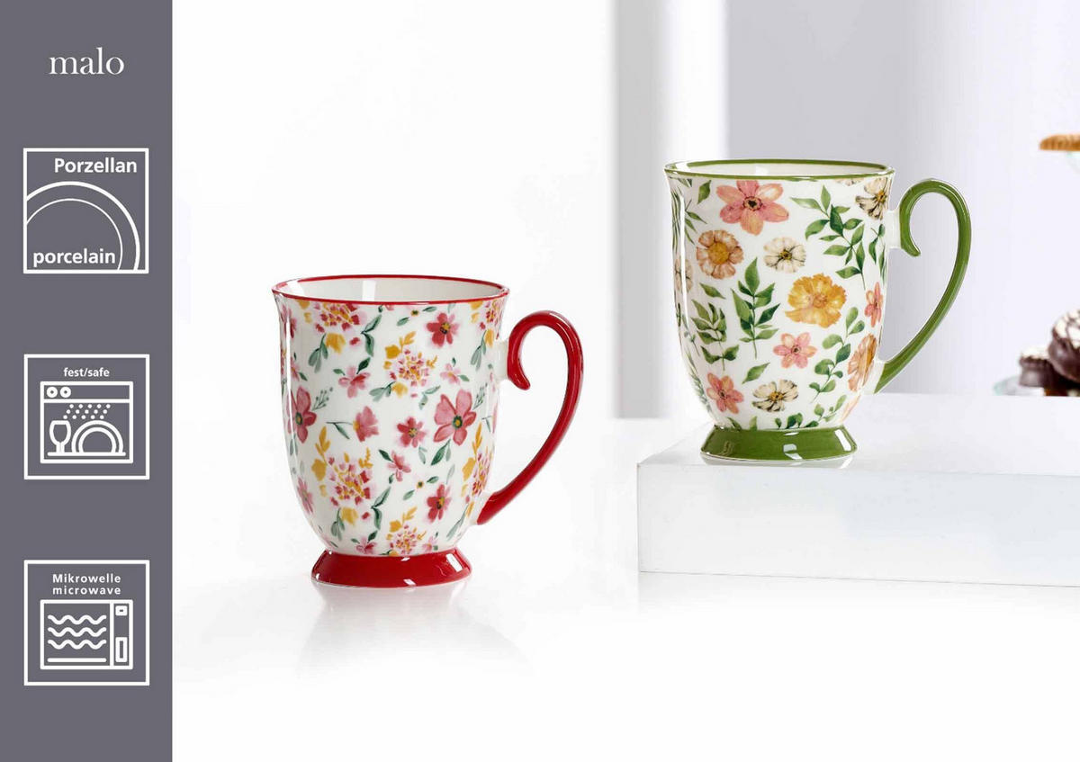 HENKELBECHER Malo rot 320 ml 2er Set - Rot, Keramik (0.32L) - Ritzenhoff Breker
