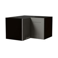 ECKHÄNGESCHRANK Oslo W12/60/36 Schwarz / Dust Grey Matt 60 / 60 / 36cm - Schwarz/Grau, Holz/Holzwerkstoff (60/36/60cm) - Feldmann-Wohnen