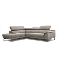 ECKSOFA FIERO 5-Sitzer, taupe - Taupe/Schwarz, Holzwerkstoff/Textil (158/269cm) - Courtois Laville