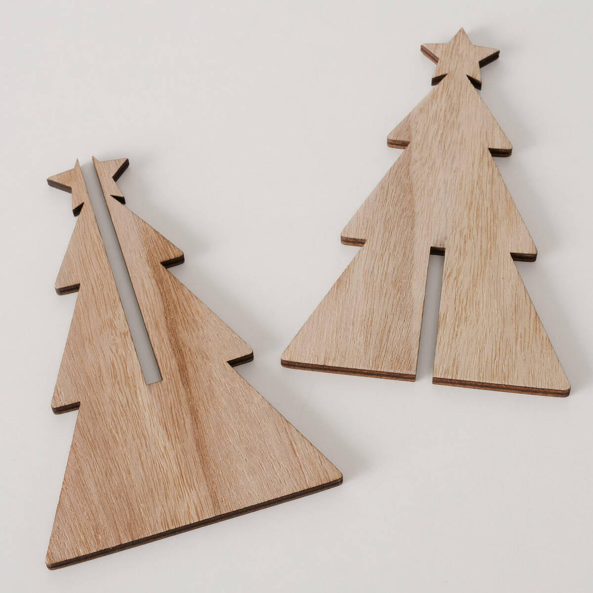 TANNENBÄUME Karl 12-25 cm, 3er-Set - Multicolor/Weiß, Holzwerkstoff (15/25cm)