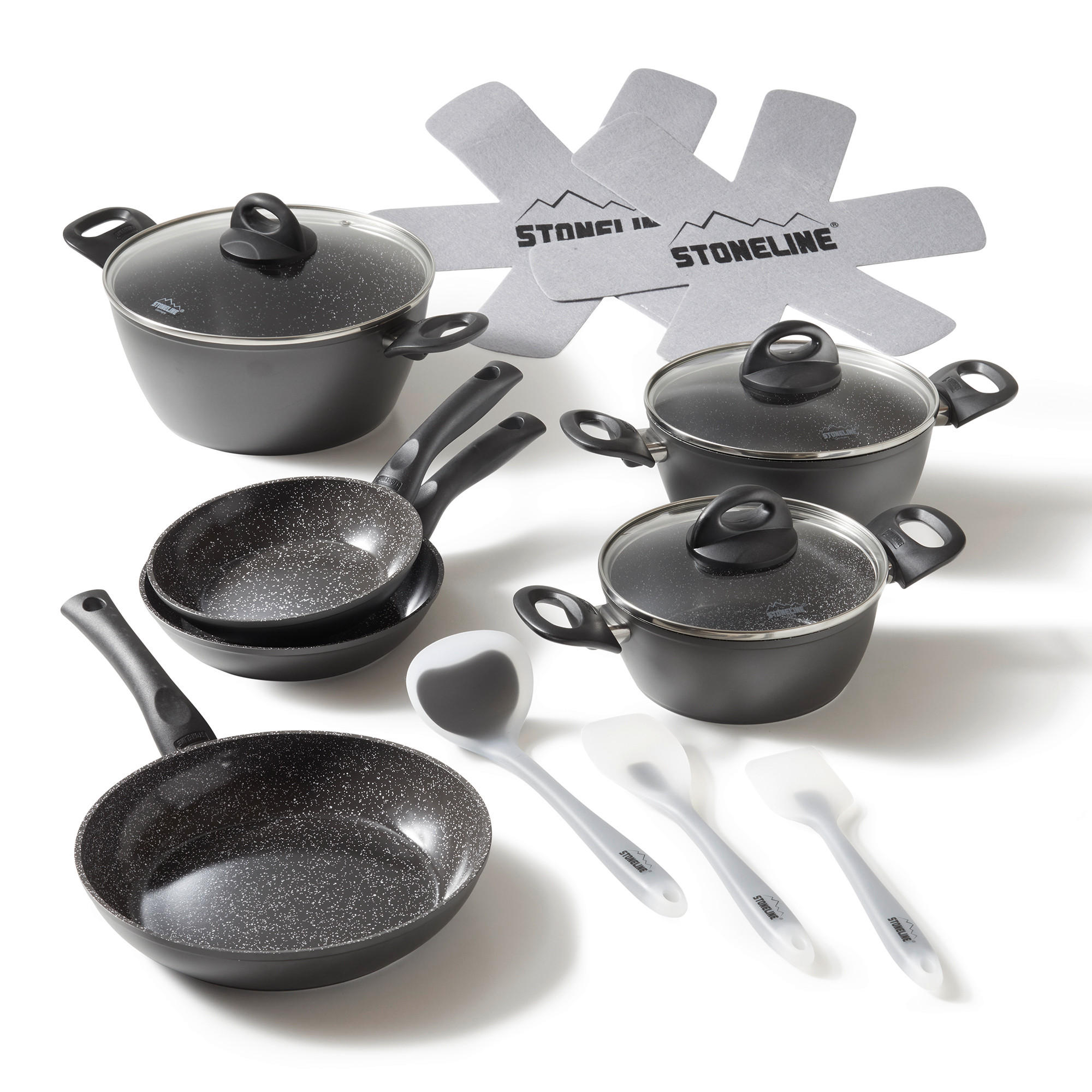 KOCHGESCHIRR-SET 8-TEILIG - Grau, Metall - Stoneline
