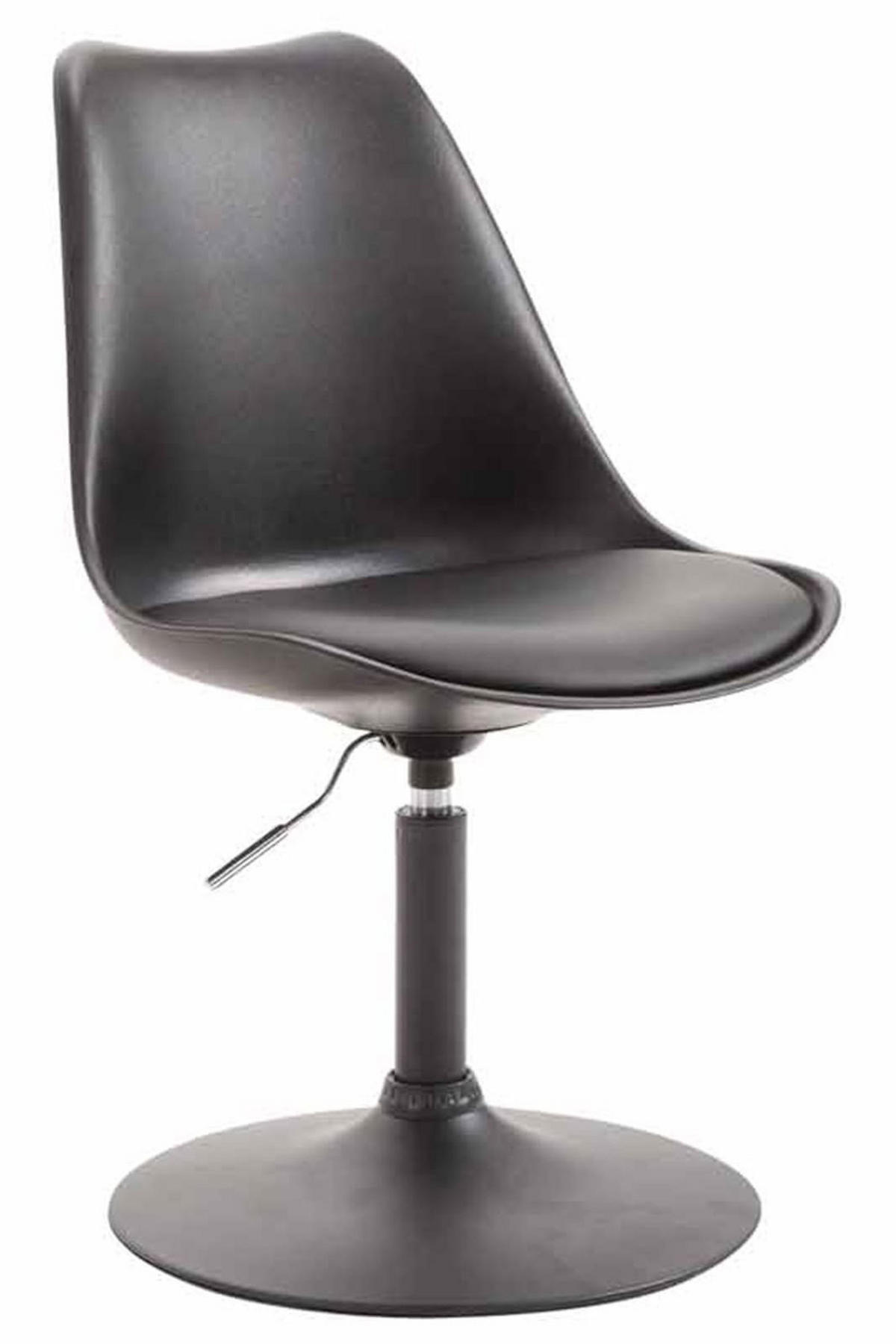 DREHSTUHL 4er Set Kunststoff schwarz - Schwarz, Kunststoff/Metall (48/76/57cm) - CLP
