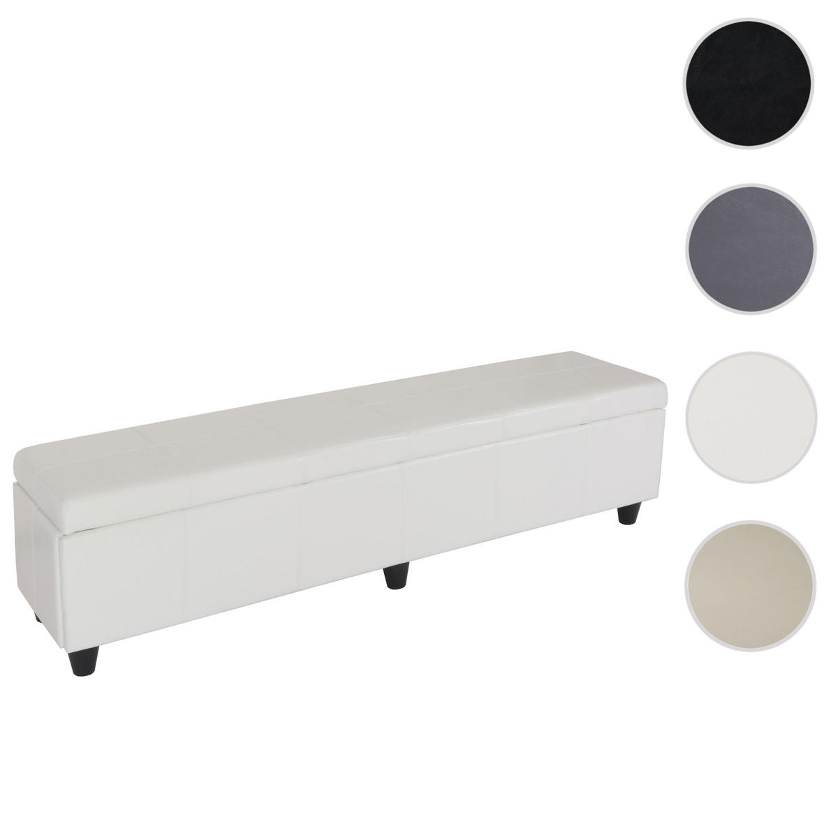 AUFBEWAHRUNGS-TRUHE XXL Weiß - Weiß, Textil (180/45/45cm) - MCW