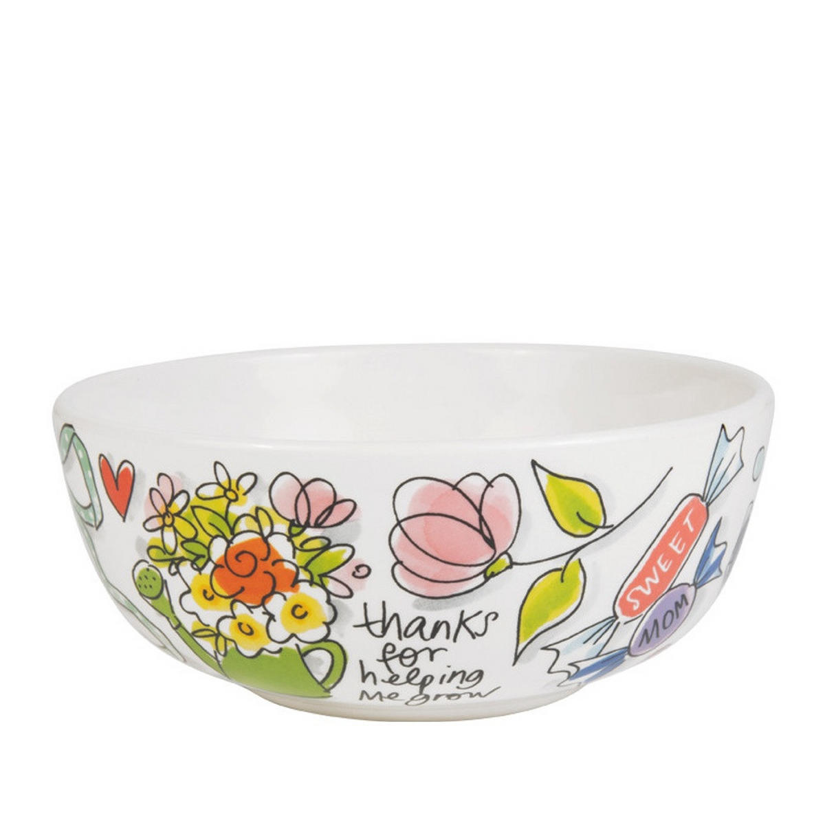SCHALE Muttertag mit Schleife in Bunt - 15cm - Multicolor, Keramik (15.5/6.7/15.5cm) - Blond Amsterdam