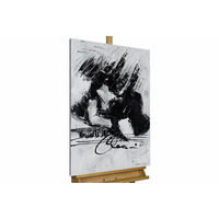 ACRYLBILD HANDGEMALT 60/90 cm - Schwarz, Holz/Textil (1.3/90cm) - KUNSTLOFT