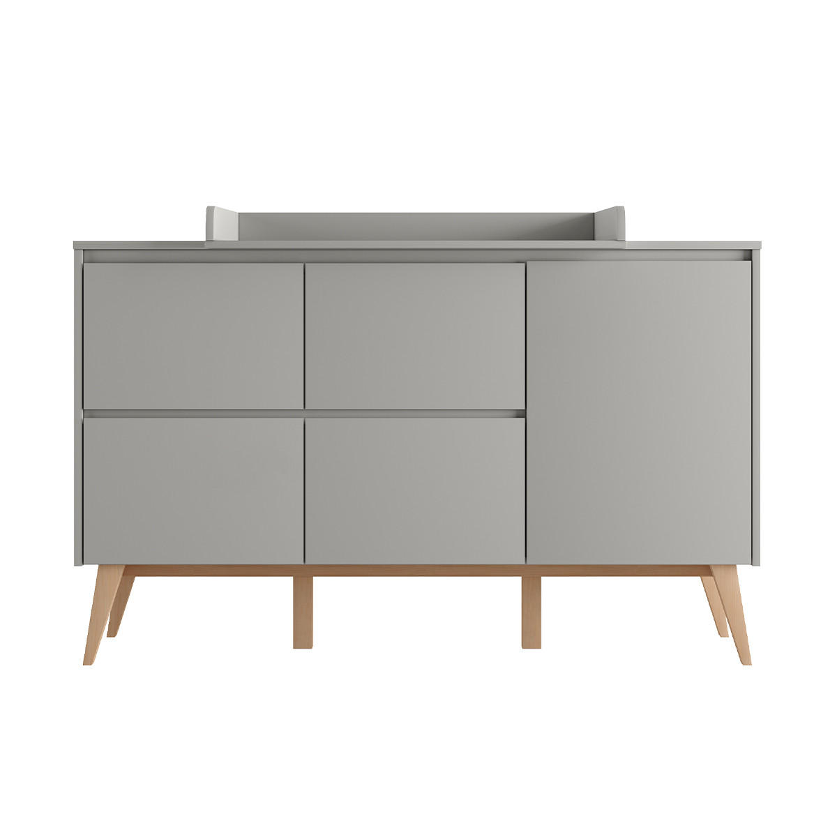 DĚTSKÁ KOMODA Swing Šedá a dřevo - šedá, kompozitní dřevo (149/92/52cm) - Petits-meubles