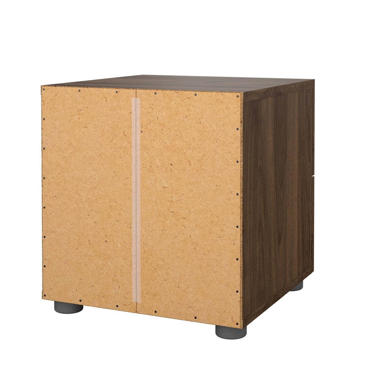 NACHTTISCH Nussbaum 40/40.25/42.3 cm - Braun, Holzwerkstoff (40.25/42.3/40cm) - DMORA