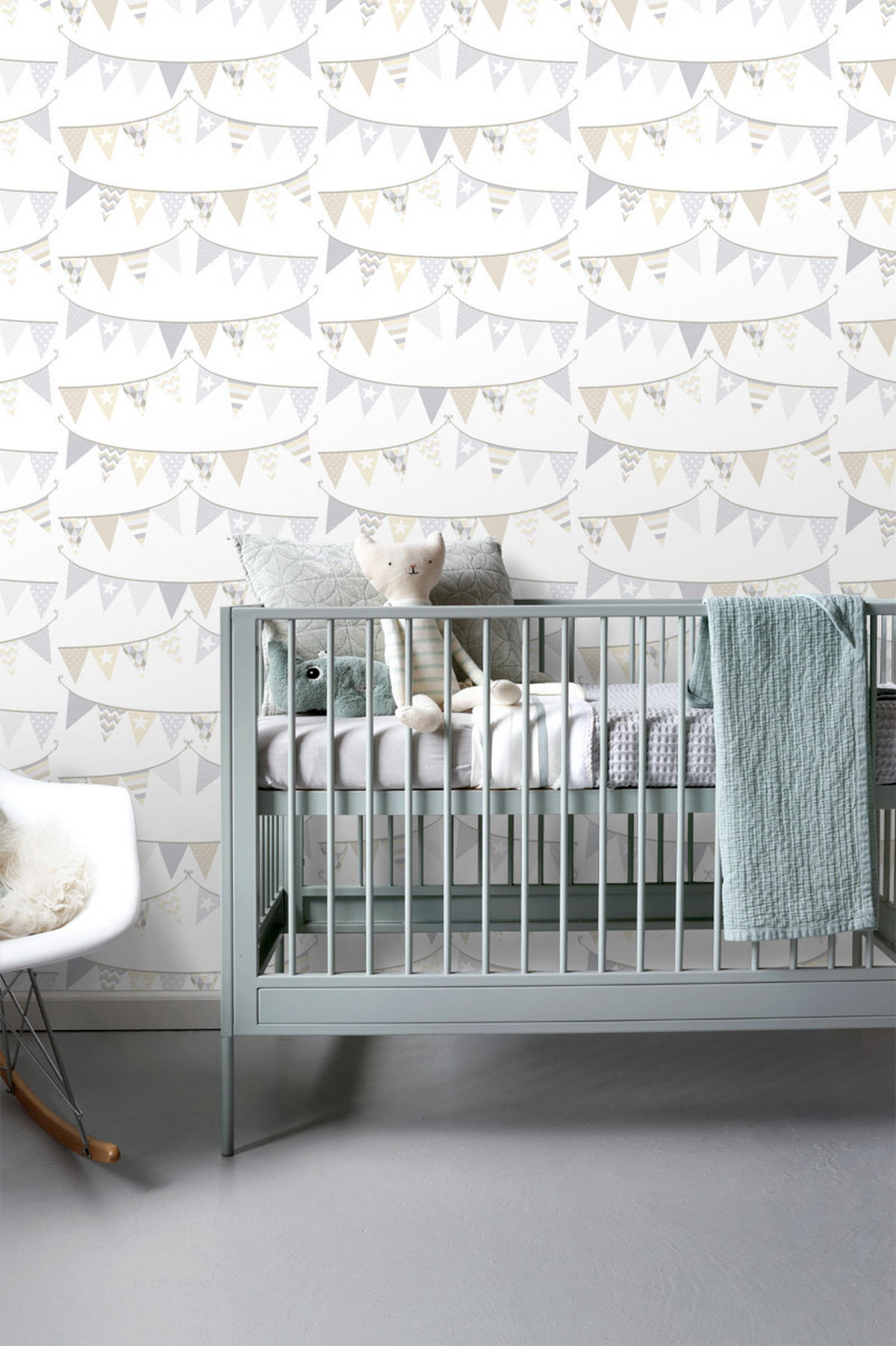 TAPETE Girlande 53 cm x 10.05 m - Grau, Papier (53/0.1cm) - ESTAhome