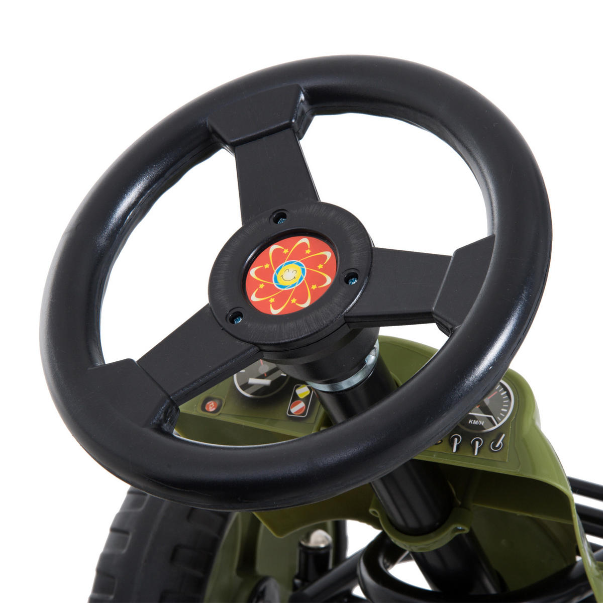 KINDER GO KART TRETAUTO, L105 x B54 x H61cm/L99 x B65 x H56cm, Grün - Grün, Metall (105/54/61cm) - HOMCOM