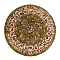 TEPPICH Traditionell-Floral-Design GLAZERT, Grün 133x133 cm - Grün, Textil (133/133cm) - KADIMA DESIGN