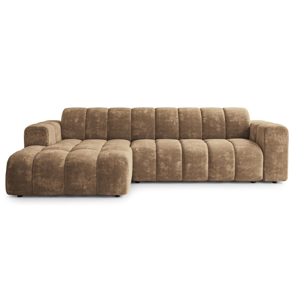 ECKSOFA SETIA LM L-S Beige Chenille - Beige, Holzwerkstoff (304/165cm) - MASSENO