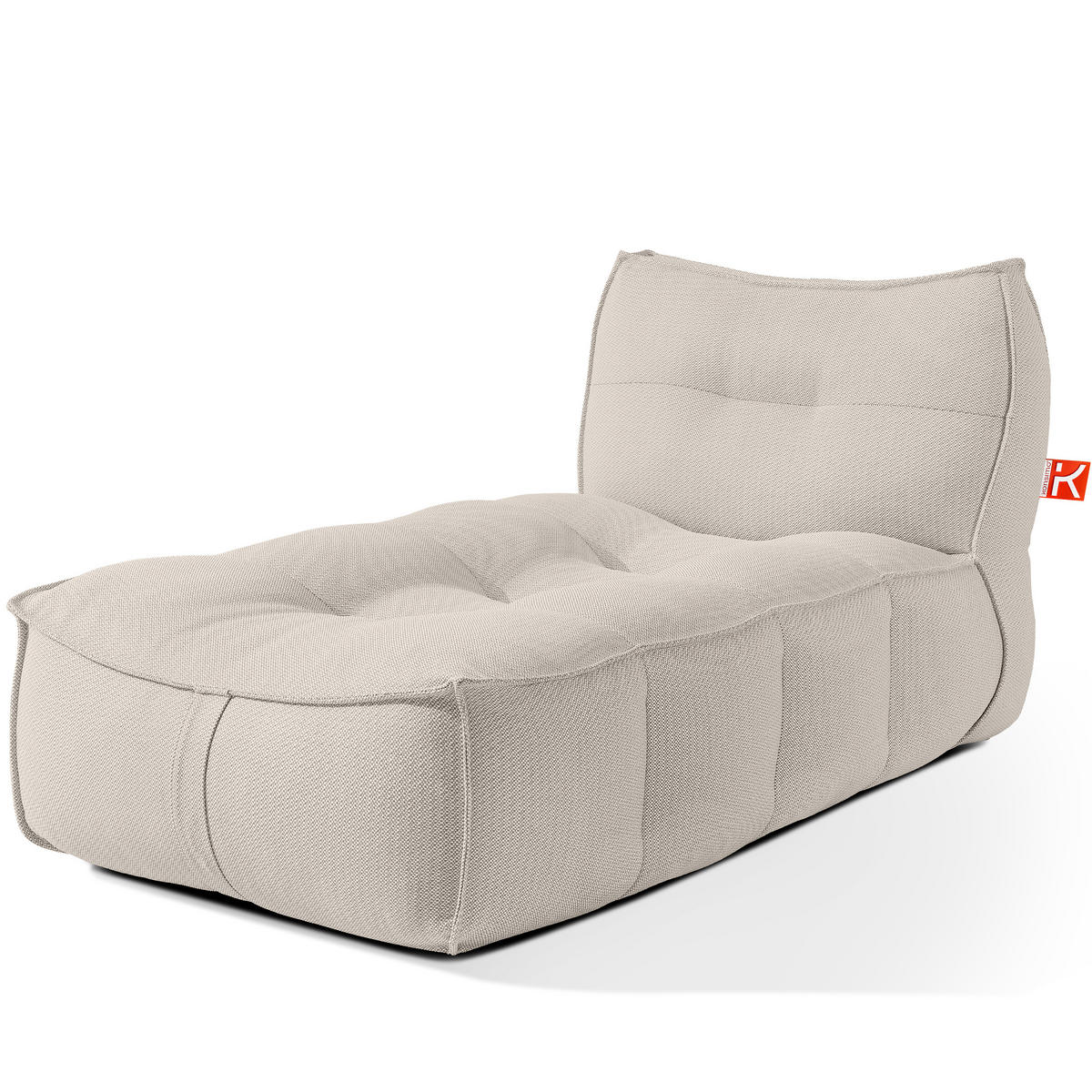 GARTENLIEGE LOVIA Sonnenliege, Dunkelbeige/Weiß - Beige, Textil (90/82/174cm) - KONSIMO®