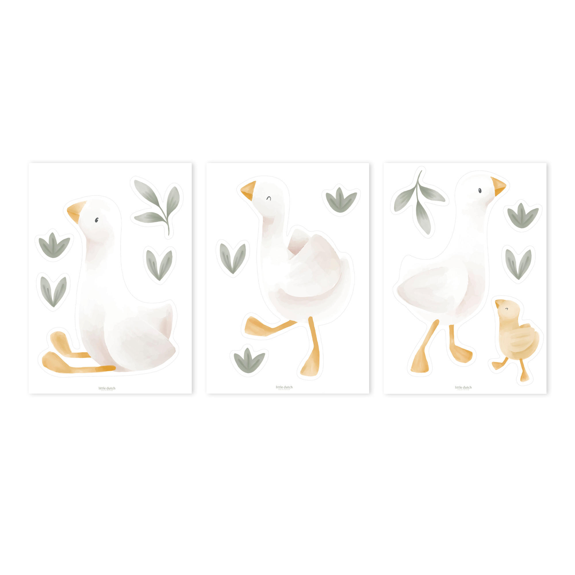WANDAUFKLEBER Little Goose - Multicolor, Kunststoff (21/1/0.1cm) - Little Dutch