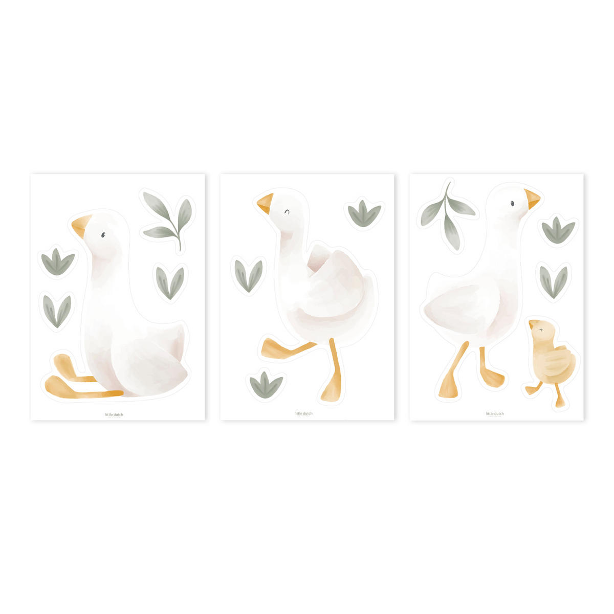 WANDAUFKLEBER Little Goose - Multicolor, Kunststoff (21/1/0.1cm) - Little Dutch