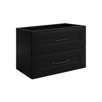 WASCHTISCHUNTERSCHRANK im klassischen Stil, schwarz, 80 x 57 x 46 cm - Schwarz, Holzwerkstoff (80/57/46cm) - 3XE LIVING