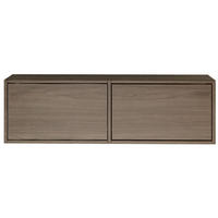 TV-LOWBOARD hängend, 2 Klappen, Walnuss, 100 cm - Dunkelbraun, Holzwerkstoff (100.6/30/30cm) - Selsey
