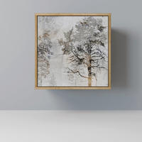 SIDEBOARD FADE IN THE TREES, Eichefarben, 57,5x42x57,5 cm, Ohne Füße - Eichefarben/Multicolor, Holzwerkstoff (57.5/57.5/42cm) - SpaceRebels