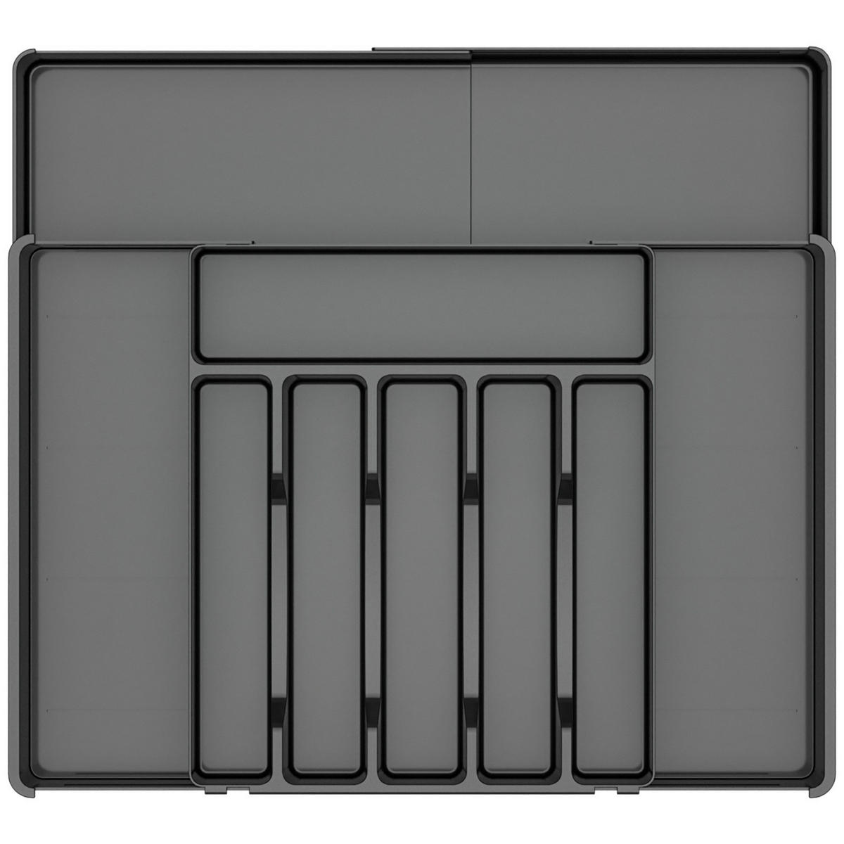 BESTECKEINSATZ,54,1 x 49,27 cm,Acryl, Schwarz - Schwarz, Kunststoff (49.27/5/54.1cm) - Weltevree