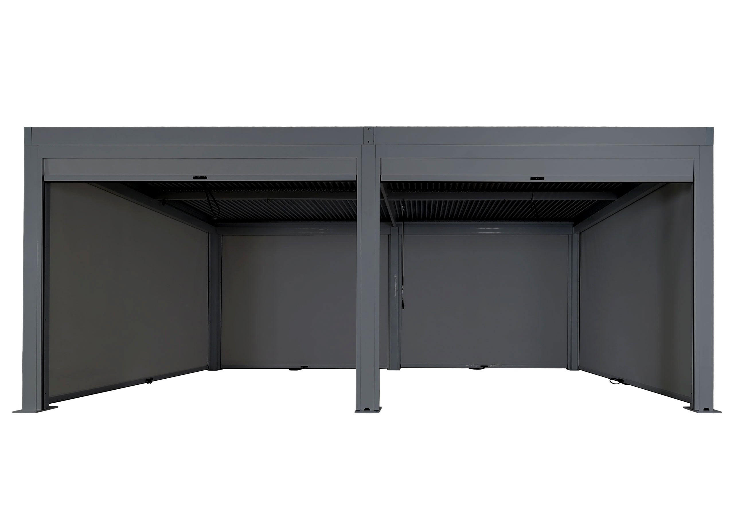 PERGOLA 6x Seitenwand 220x600x300cm Anthrazit - Anthrazit, Metall (600/220/300cm) - BERLINLODGE