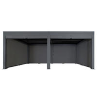 PERGOLA 6x Seitenwand 220x600x300cm Anthrazit - Anthrazit, Metall (600/220/300cm) - BERLINLODGE