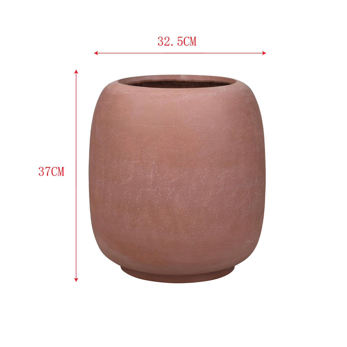PFLANZENTOPF Mocha braun 37/32,5/32,5 - Braun, Stein (37cm) - Mobili Rebecca