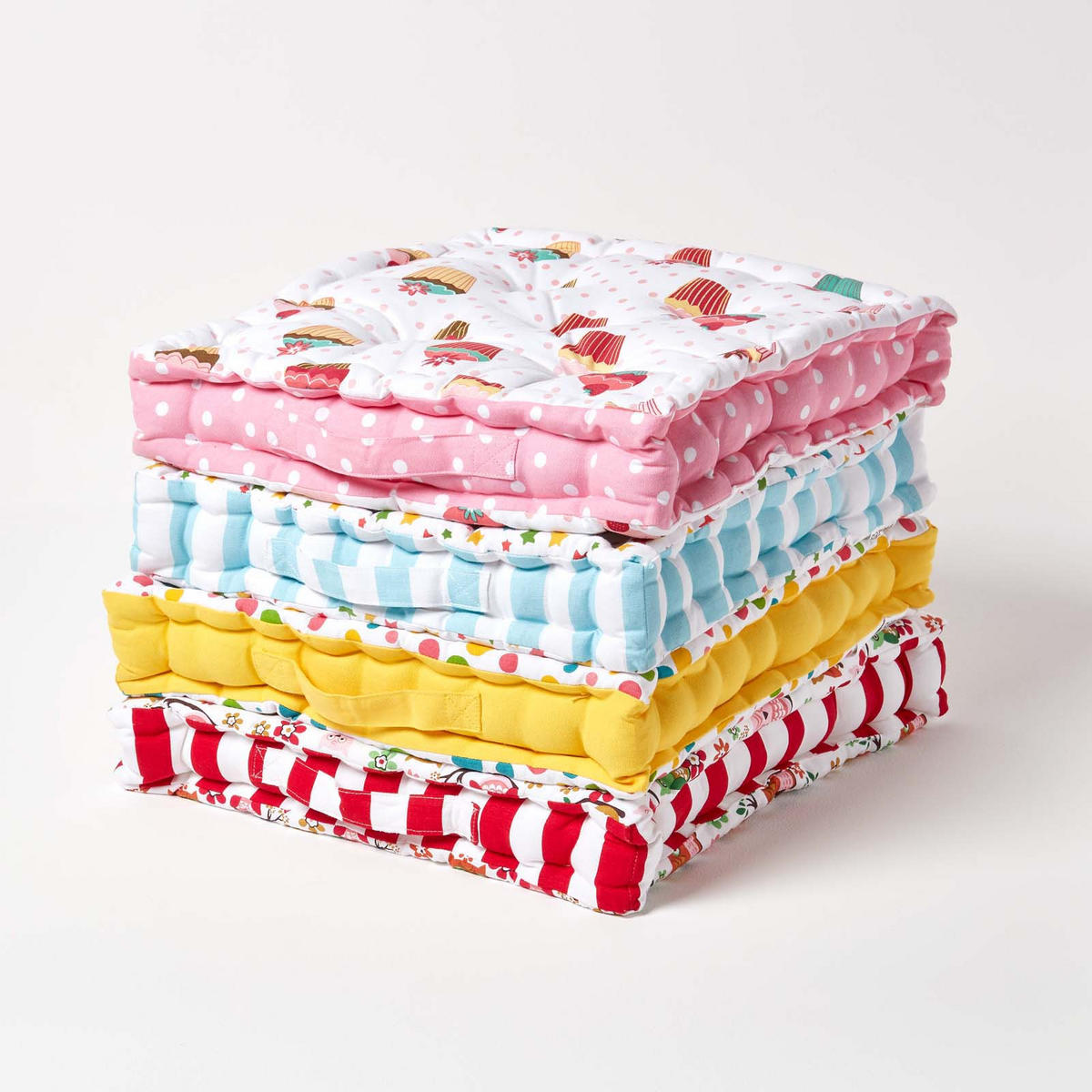 SITZKISSEN Punkte bunt 50/50/10 cm - Multicolor, Textil (50/50/10cm) - Homescapes