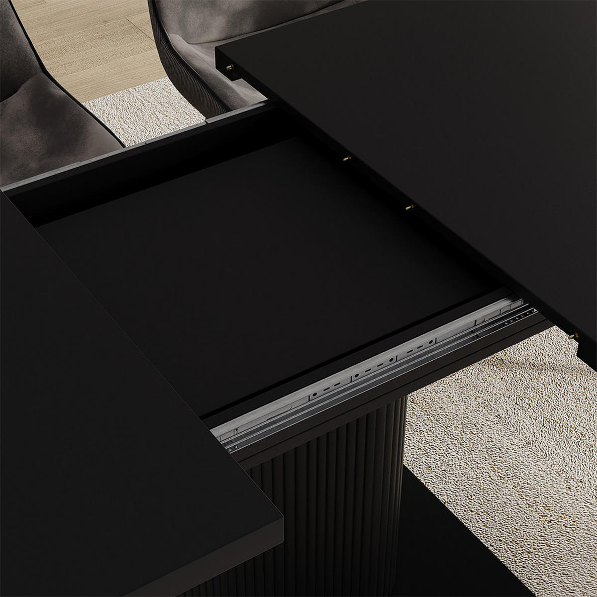 FENARO Černá - černá, kompozitní dřevo (80/120/77.4cm) - Vicco