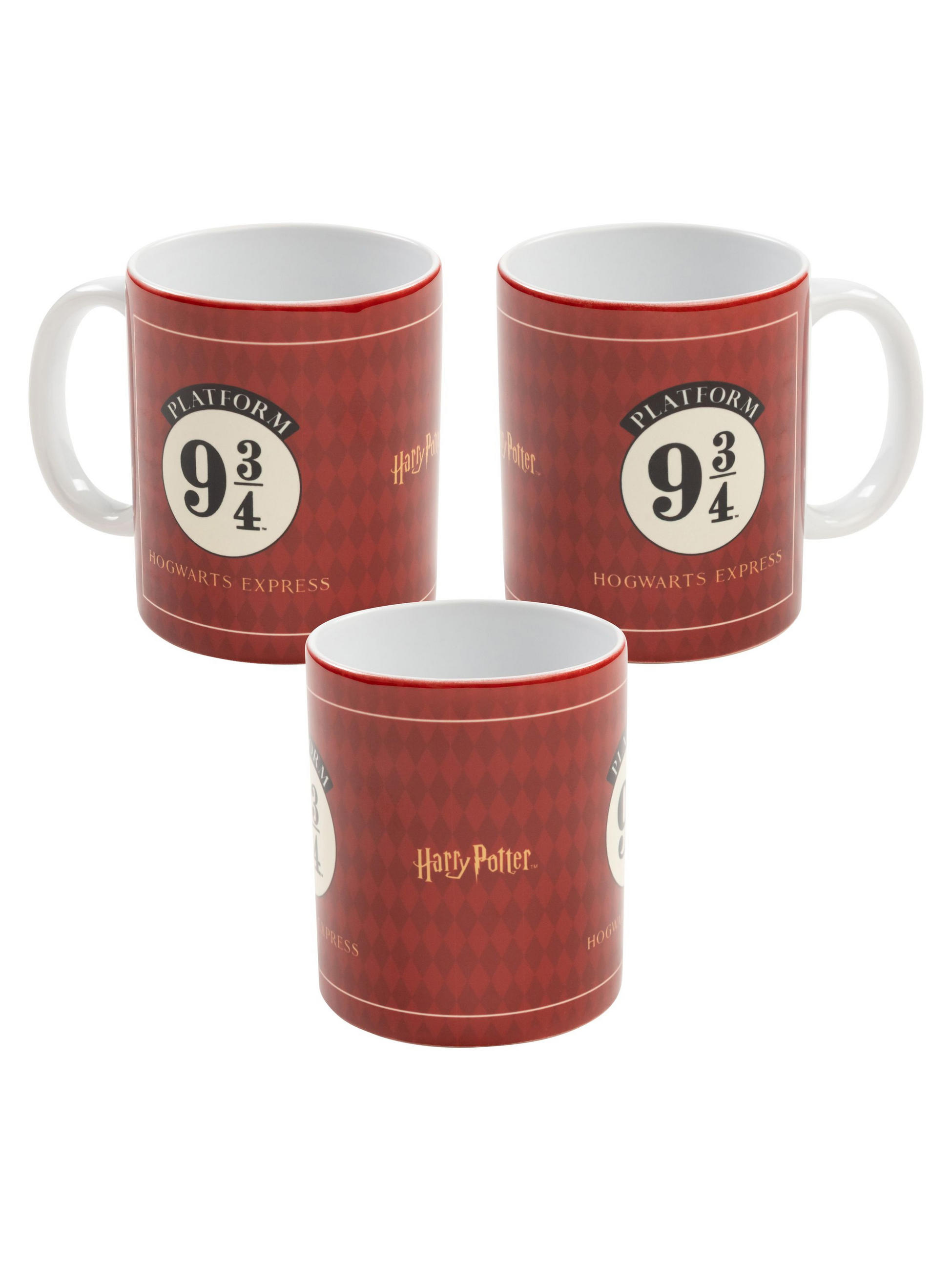 KAFFEEBECHER Harry Potter Platform 9 3/4 Hogwarts Express Rot 320 ml - Rot, Keramik (0.32L) - United Labels