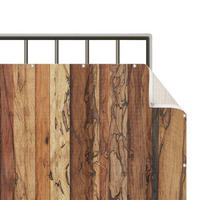 BALKON SICHTSCHUTZ Woody Flamed 500/75 cm - Braun, Kunststoff (500/75cm) - Bilderwelten