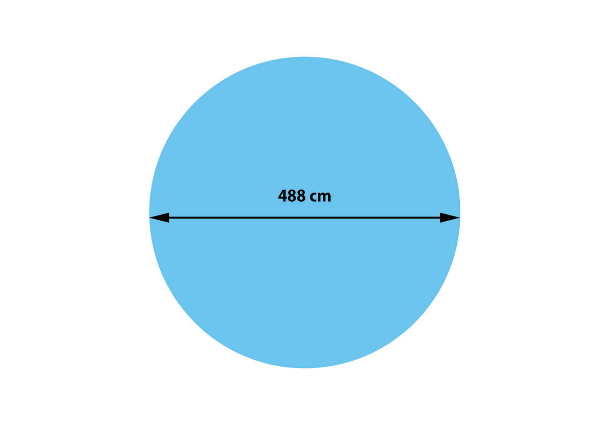 POOL-ABDECKUNG Blau - Blau, Kunststoff (488/488cm) - MCW