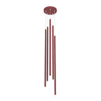 LED-HÄNGELEUCHTE Stelo Komposition - Rot, Metall (16/16/160cm) - Lumicom