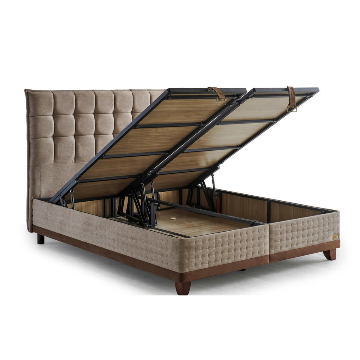 BOXBETT Cotton Master Set 180x200 - Braun, Holz/Metall (180/200cm) - Bambi