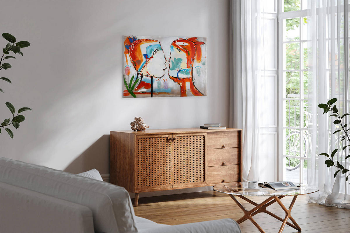 ÖLGEMÄLDE 100/75 cm - Multicolor, Holz/Textil (100/75cm) - KUNSTLOFT