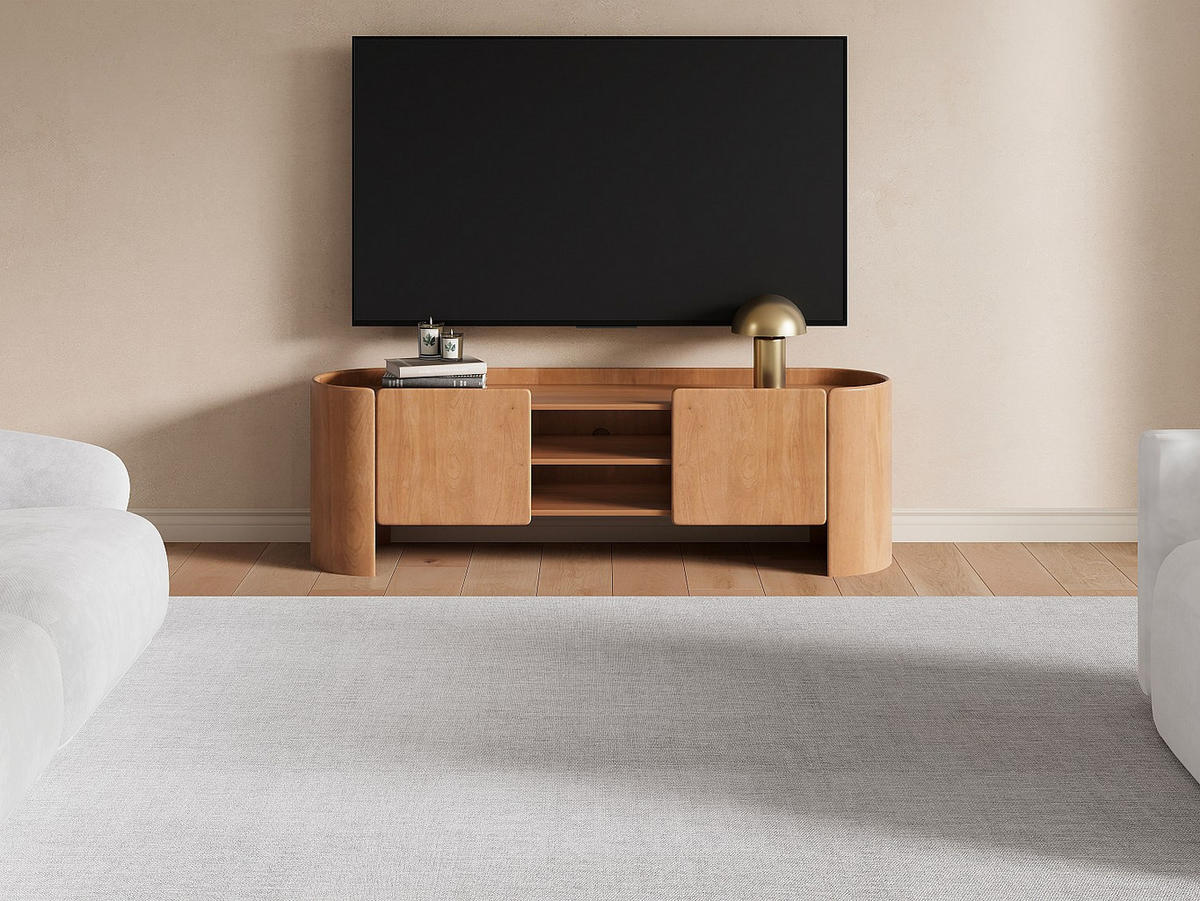 TV-BOARD - 165 cm x 40 cm - holz - naturfarben hell Islara - Naturfarben, Holz (165/50/40cm) - Vente-Unique