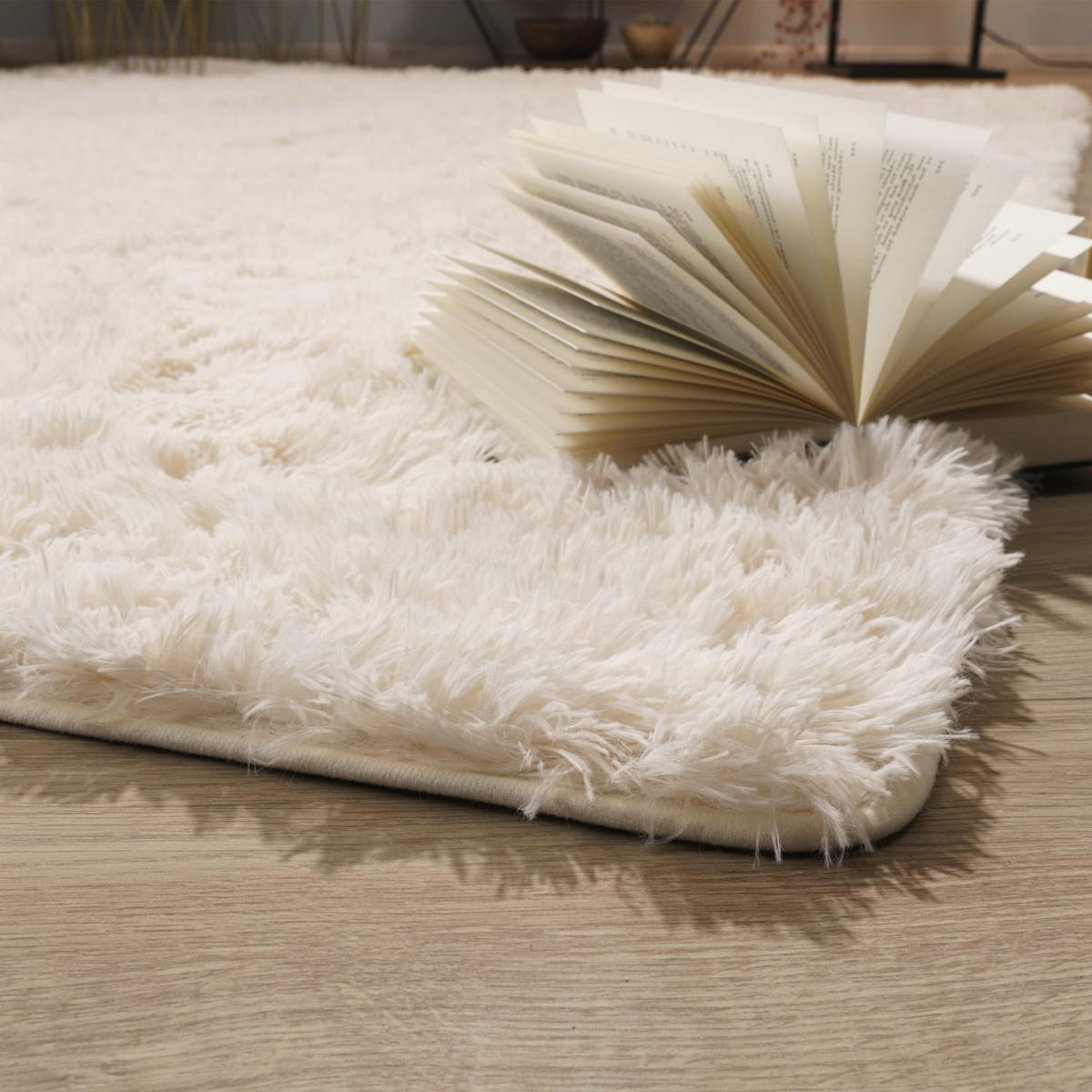 HOCHFLORTEPPICH Creme 60 x 100 cm - Creme, Kunststoff (60/100cm) - TT Home