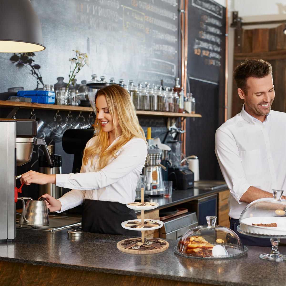 ETAGERE - Multicolor, Holz/Keramik (30/36cm) - Relaxdays