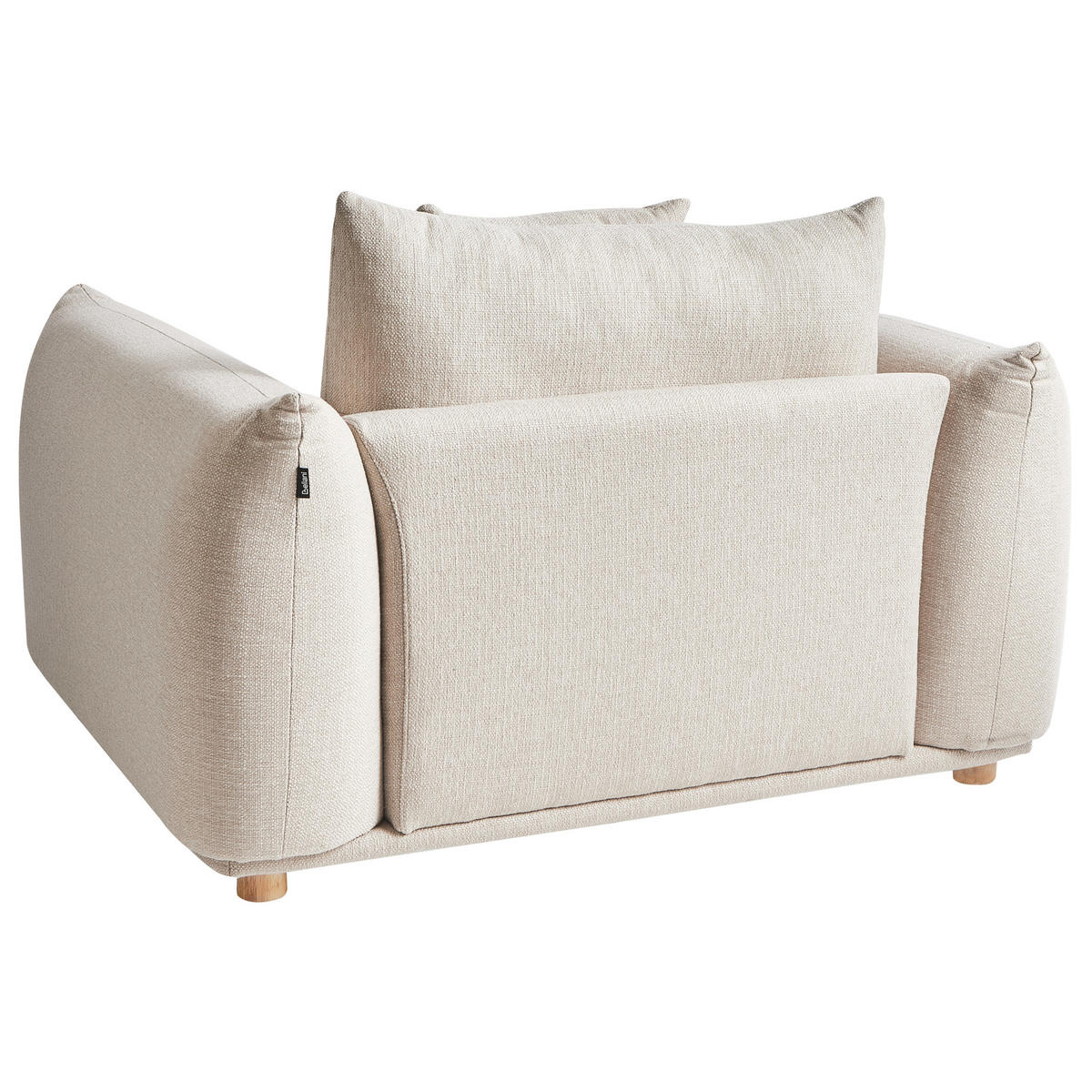 SESSEL Stoff Hellbeige Luvos - Beige, Textil (120/74/108cm) - Beliani