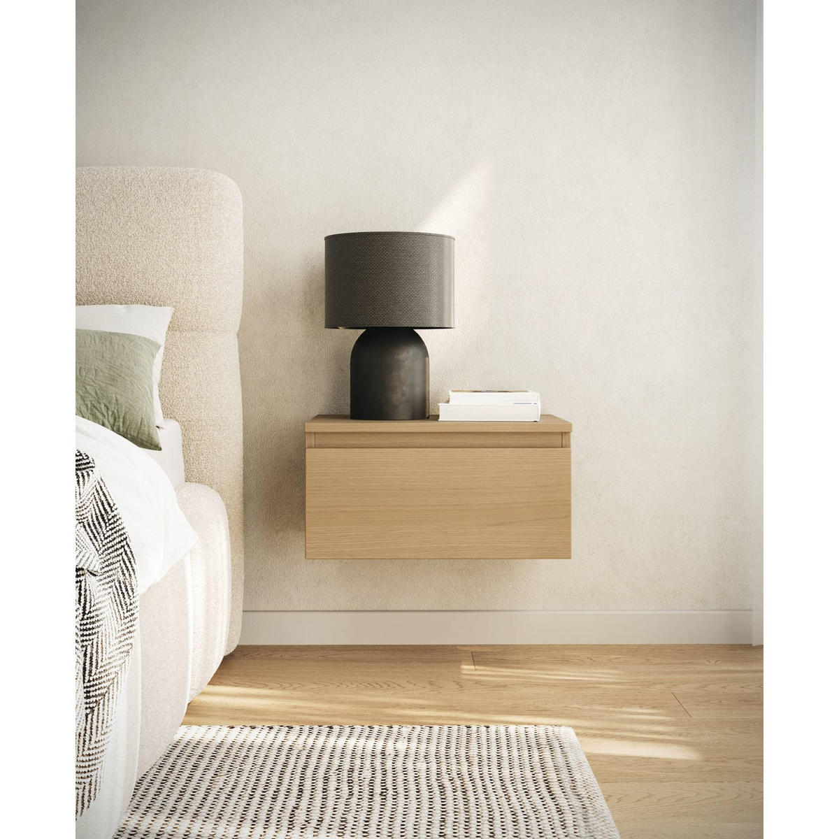 WANDNACHTTISCH Bemmi Eiche Lindberg 49 cm - Eichefarben, Holzwerkstoff (48.4/25.4/31.8cm) - Selsey